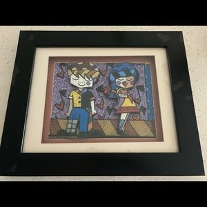 Romero Britto Wall art, called first love.